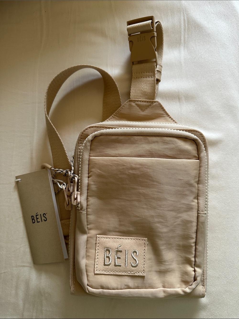 NWT BEIS The All in One Sling bag Beige